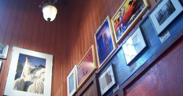 Rocking V Cafe | Kanab Utah’s Best Restaurant | art on stairway